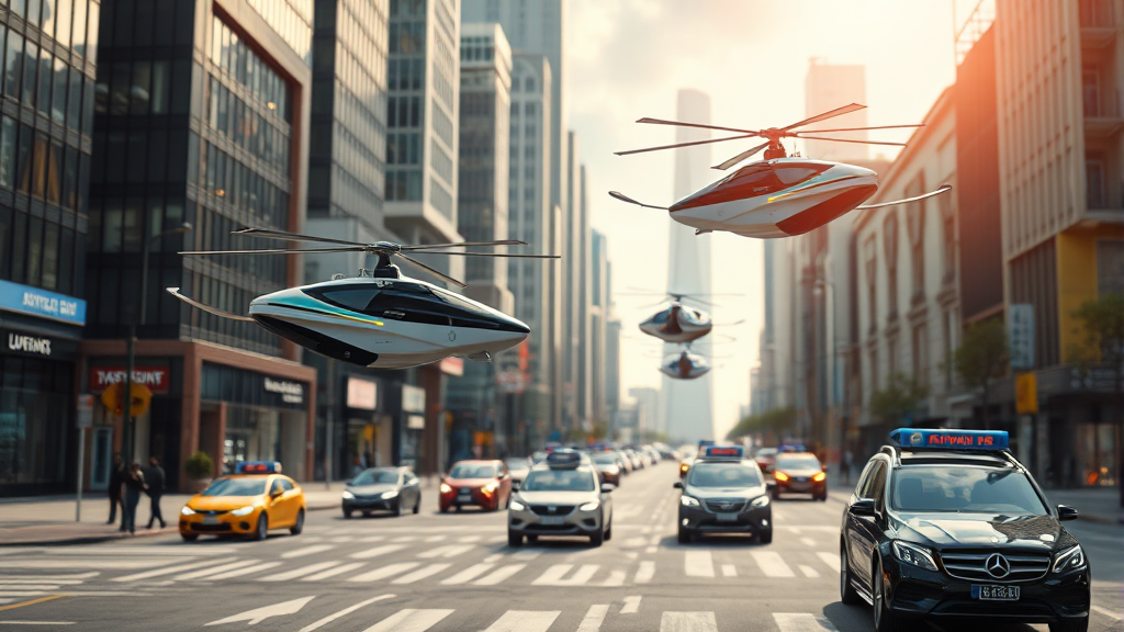 모빌리티 산업의 투자 관점 및 전망 (realistic 스타일)