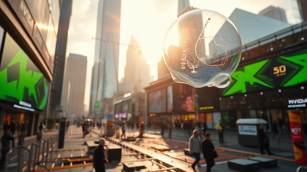 엔비디아 실적 발표: AI 반도체 시장의 미래와 투자 전략 4 AI 반도체 시장의 우려와 기대 (realistic 스타일)