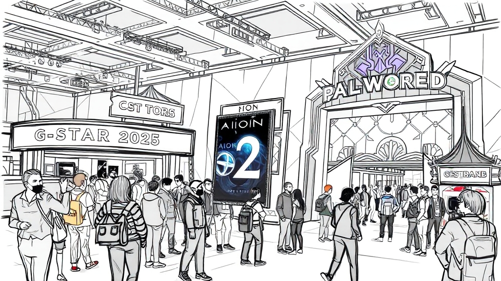 주요 부스 및 전시 현장 스케치 (illustration 스타일)