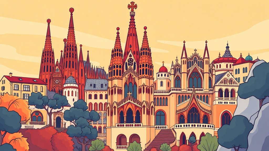 바르셀로나 가우디 투어 코스 상세 분석 (cartoon 스타일)