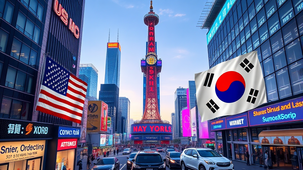 미국 증시와 한국 증시, 무엇이 다를까? (realistic 스타일)