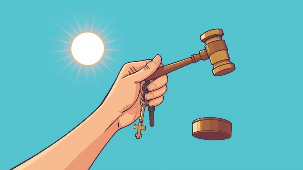 명도소송, 왜 필요할까요? (illustration 스타일)