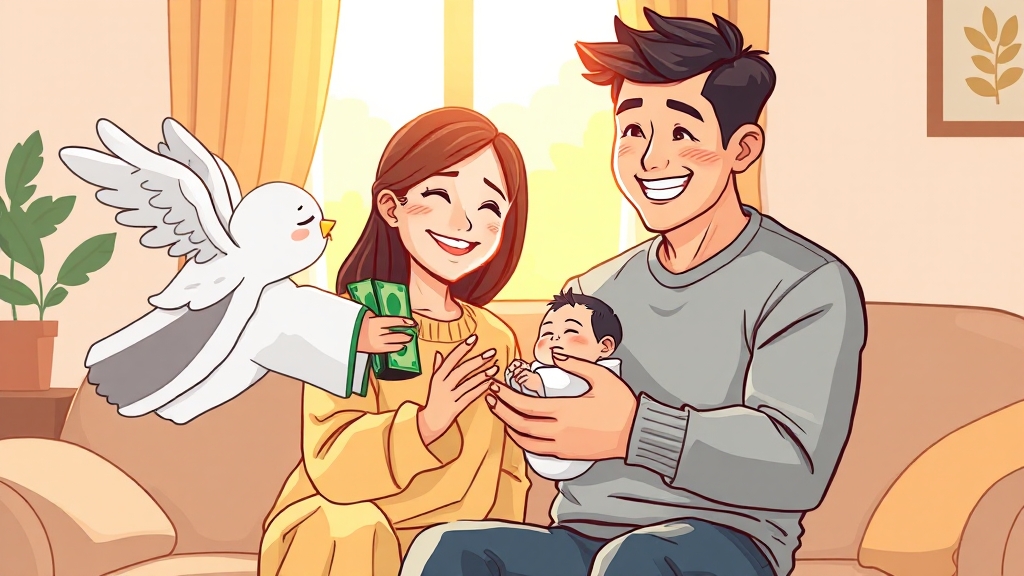 청주시 출산지원금, 왜 중요할까요? (cartoon 스타일)