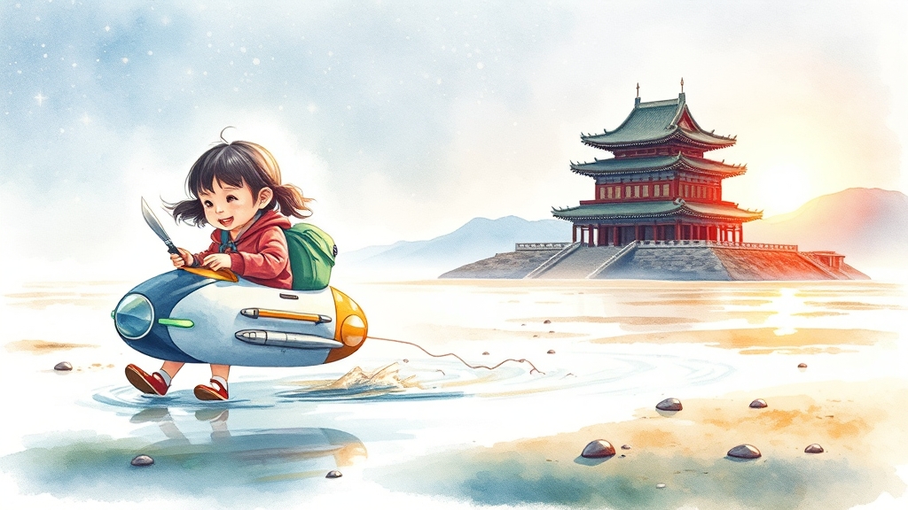 가족 체험 학습 장소 (watercolor 스타일)