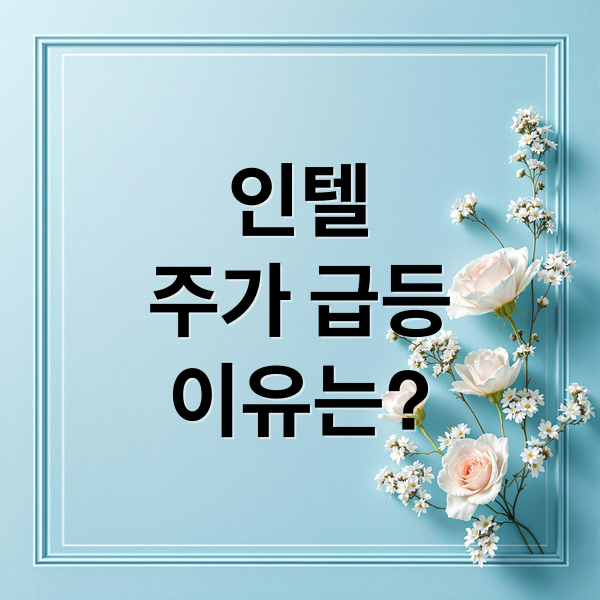 인텔
주가 급등
이유는? (인텔 주가 미정부 지분 인수)
