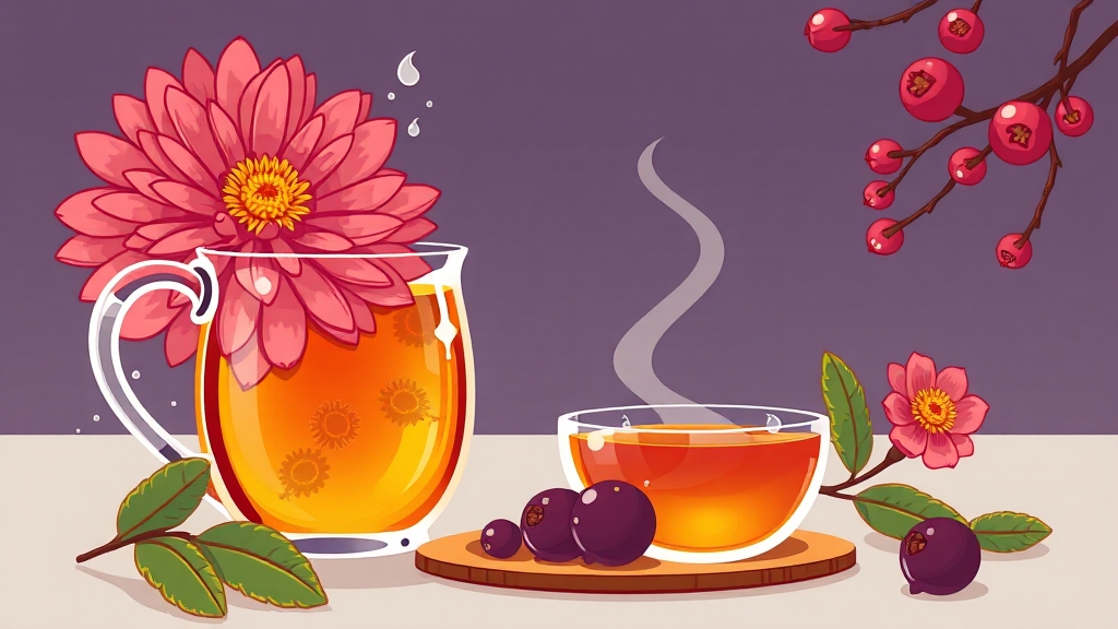 국화차 음용법: 치매 예방 효과 극대화 (cartoon 스타일)