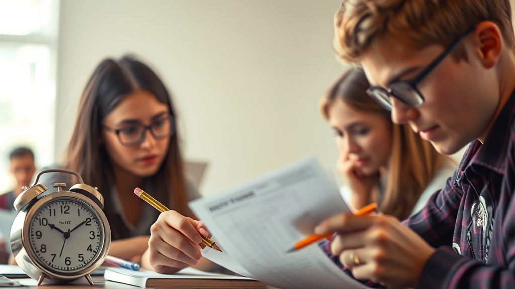 수험표 및 소지 물품 (realistic 스타일)