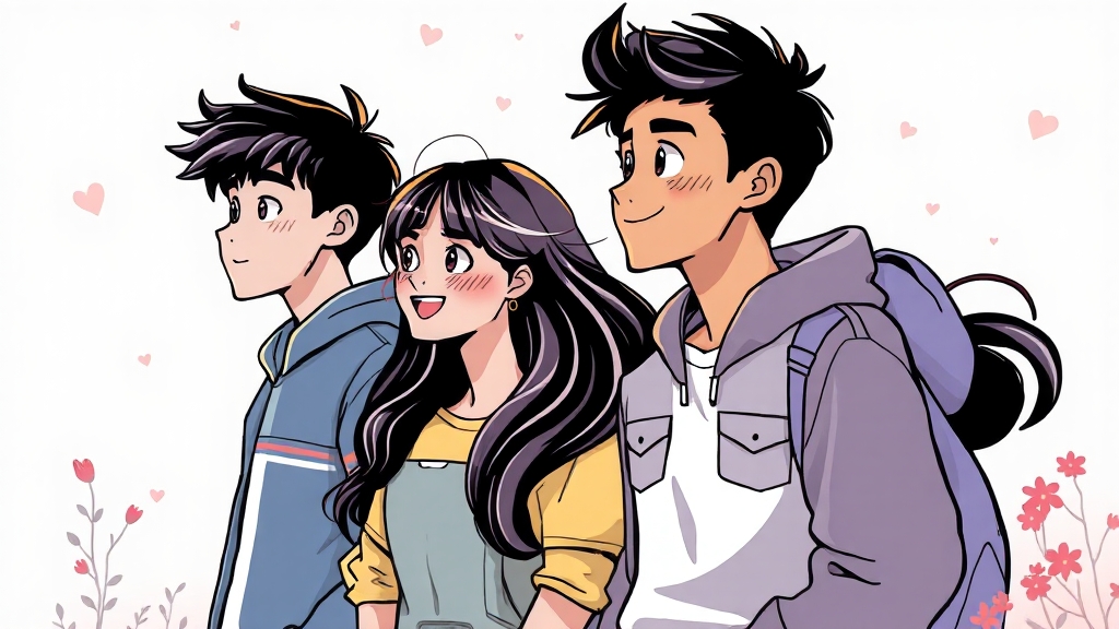 인물 관계 및 캐릭터 분석 (illustration 스타일)