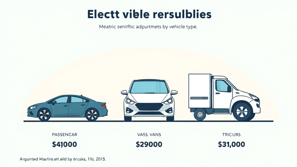 전기차 보조금, 승용차 vs 승합차 vs 화물차 비교 (illustration 스타일)