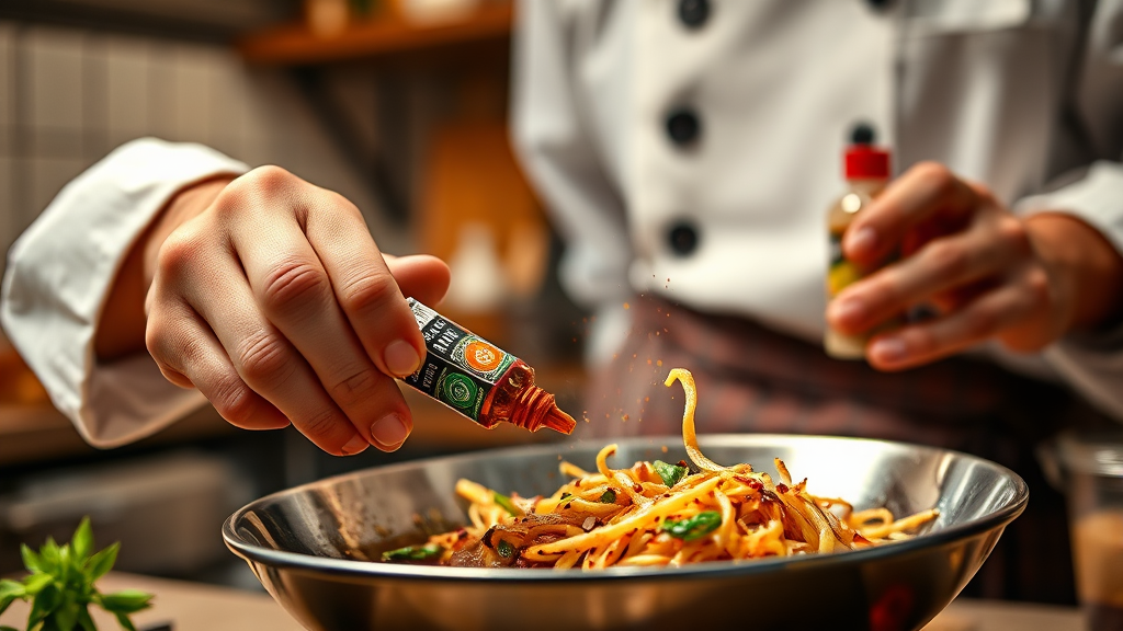 나만의 요리 비법: 미원과 다시다, 언제 어떻게 사용할까? (realistic 스타일)