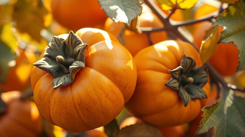 맛있는 대봉감 고르는 방법 (realistic 스타일)