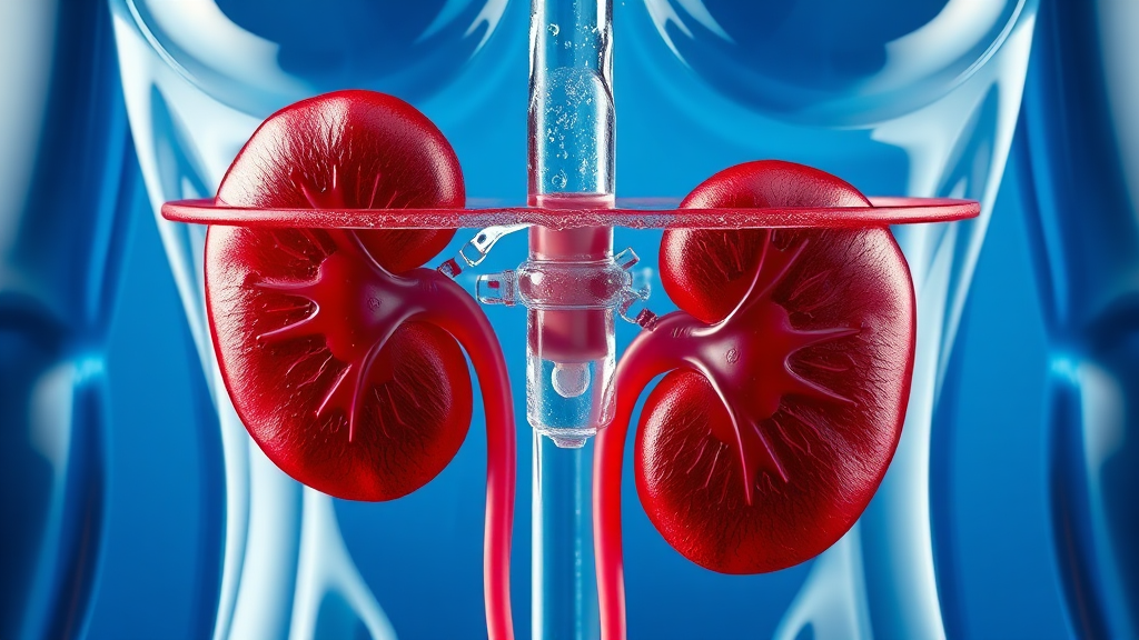 신장의 기능과 역할 (realistic 스타일)