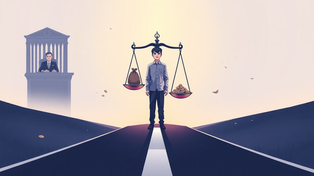 개인회생 vs 개인파산 (illustration 스타일)