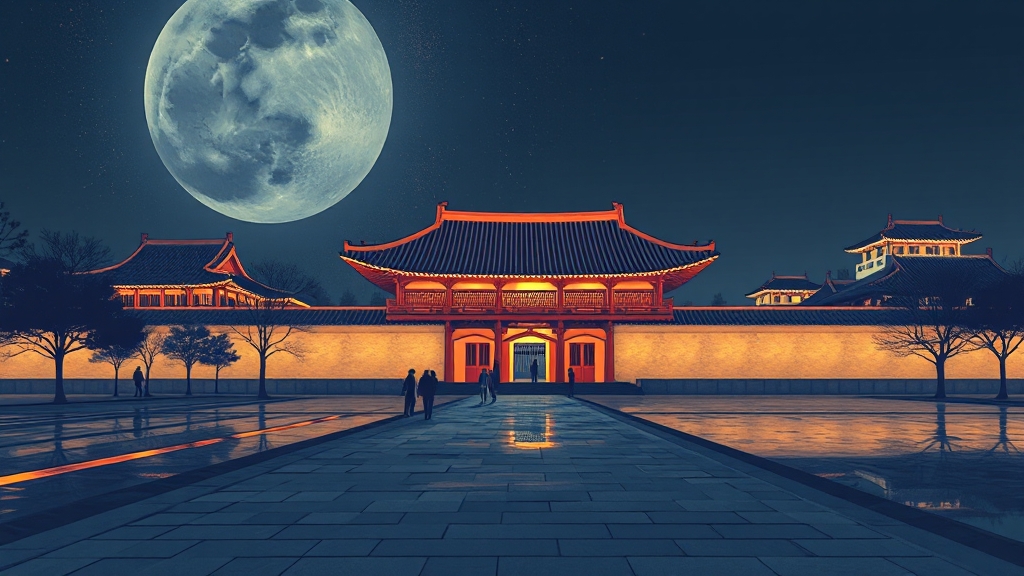 관람 정보 (시간, 코스, 교통) (illustration 스타일)