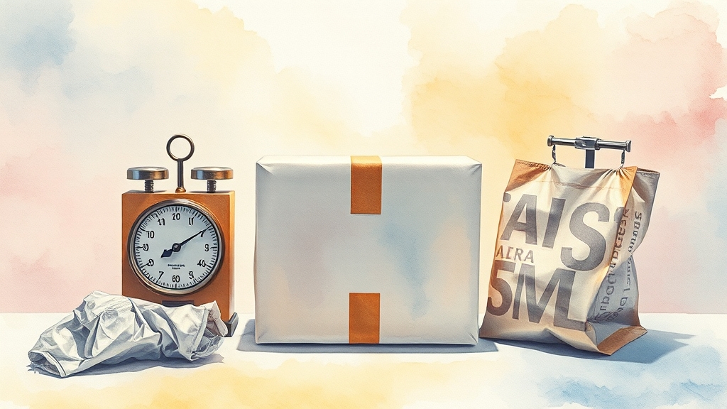 반값택배, 포장 규격은 어떻게 되나요? (watercolor 스타일)