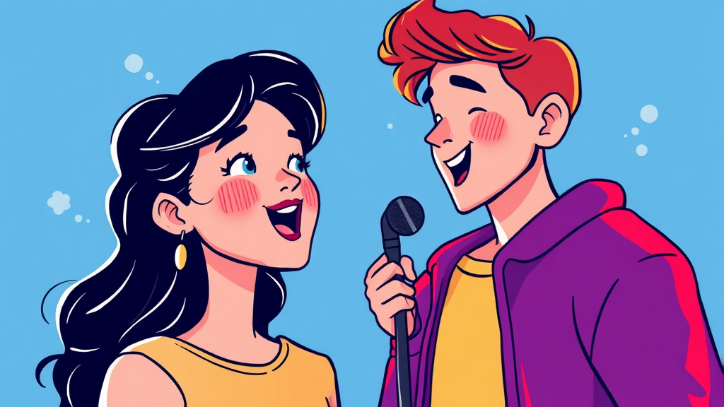 AI, 엔터 시장을 보다 (cartoon 스타일)