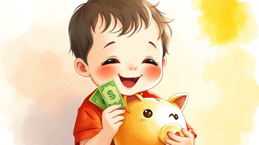 2017년생은 얼마나 받을 수 있을까요? 아동수당 나이 계산법 (watercolor 스타일)