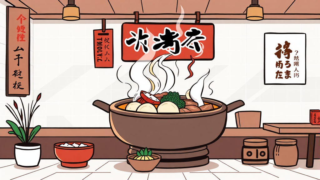 부천 맛집 정보: 위치, 영업시간 (illustration 스타일)