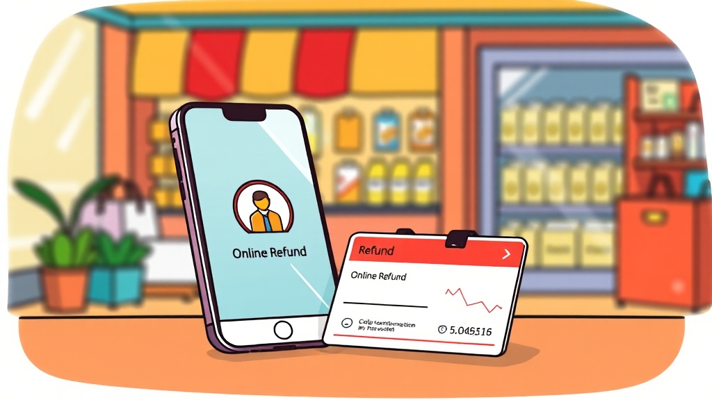 온라인 vs 오프라인, 환급 신청 방법 (cartoon 스타일)