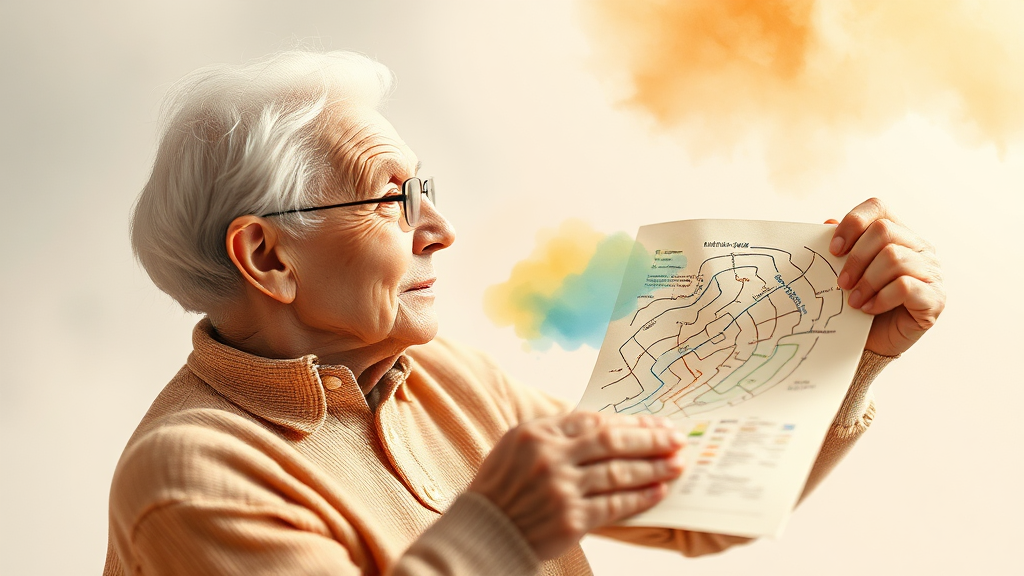 치매 검사, 어떻게 진행될까? (watercolor 스타일)