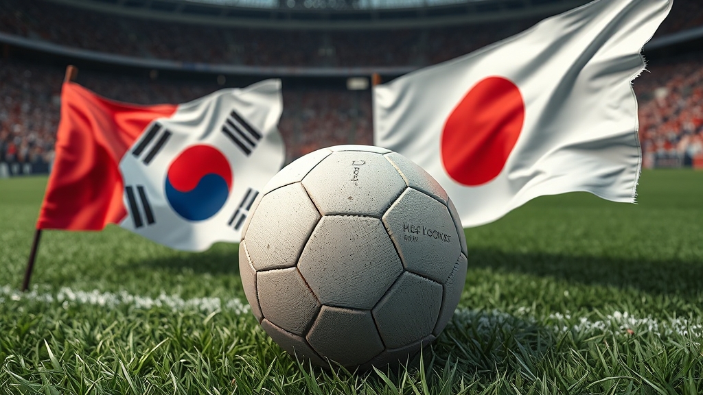 한일전 역대 전적 심층 분석 (realistic 스타일)