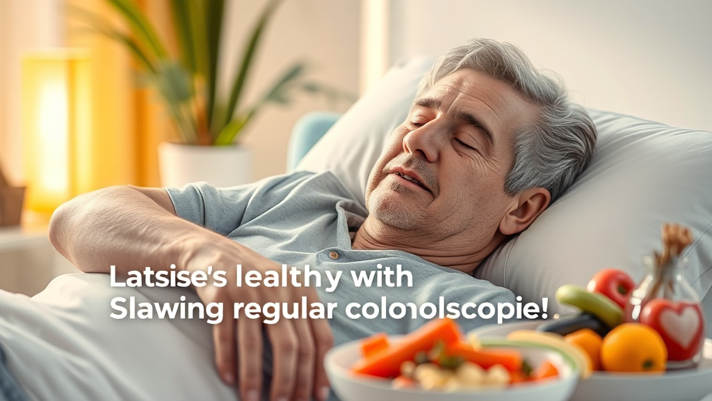 대장내시경 후 관리 및 주의사항 (realistic 스타일)