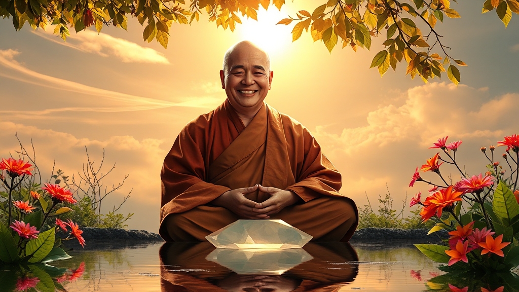 스님의 모습과 행동에 따른 꿈 풀이 (realistic 스타일)