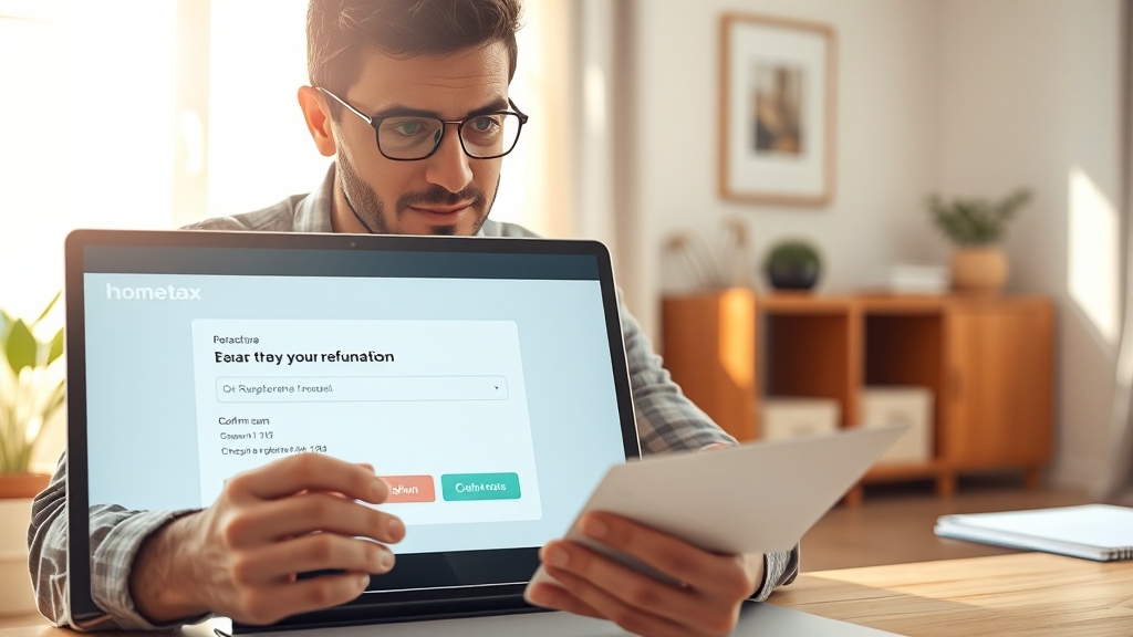 환급 계좌 등록, 이것만 기억하세요! (realistic 스타일)