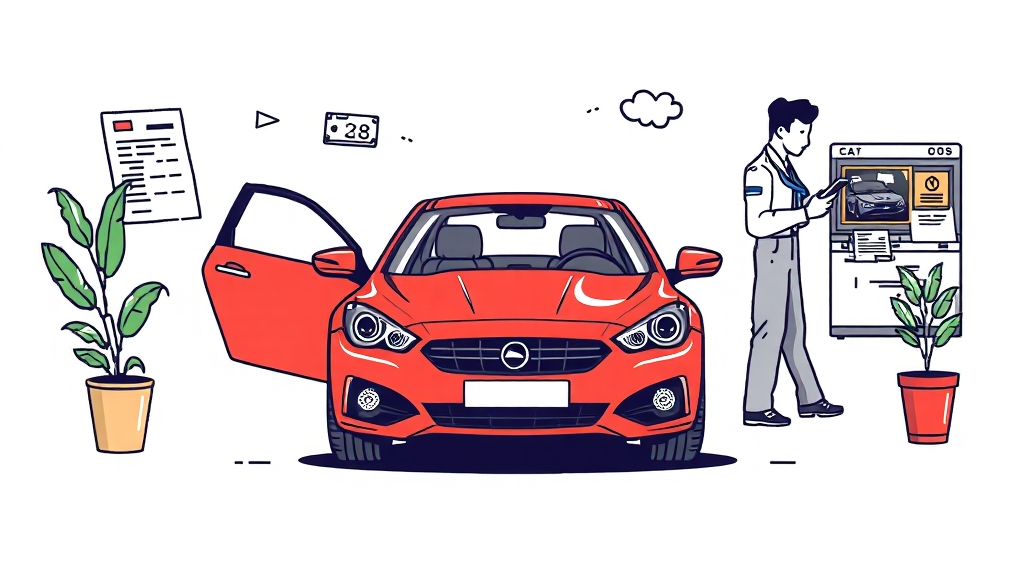 폐차 전 필수 준비사항 (illustration 스타일)
