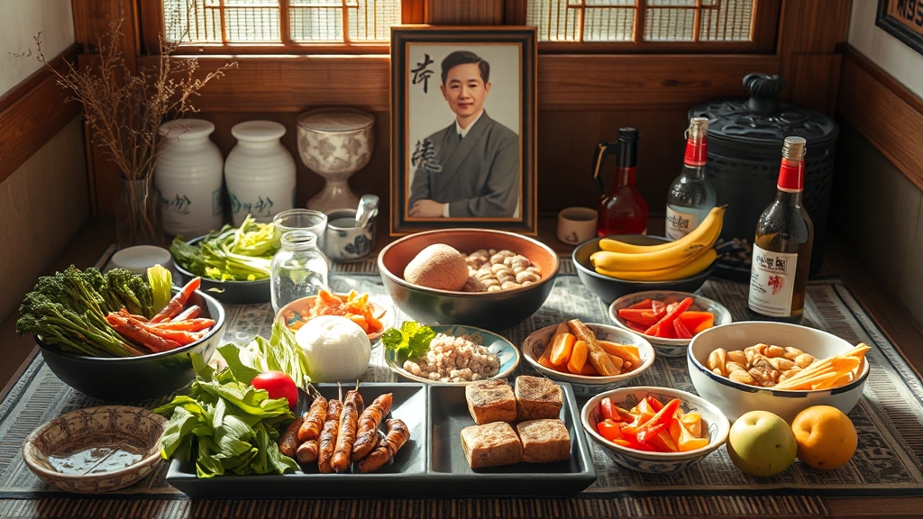 차례상 간소화 방안 (realistic 스타일)