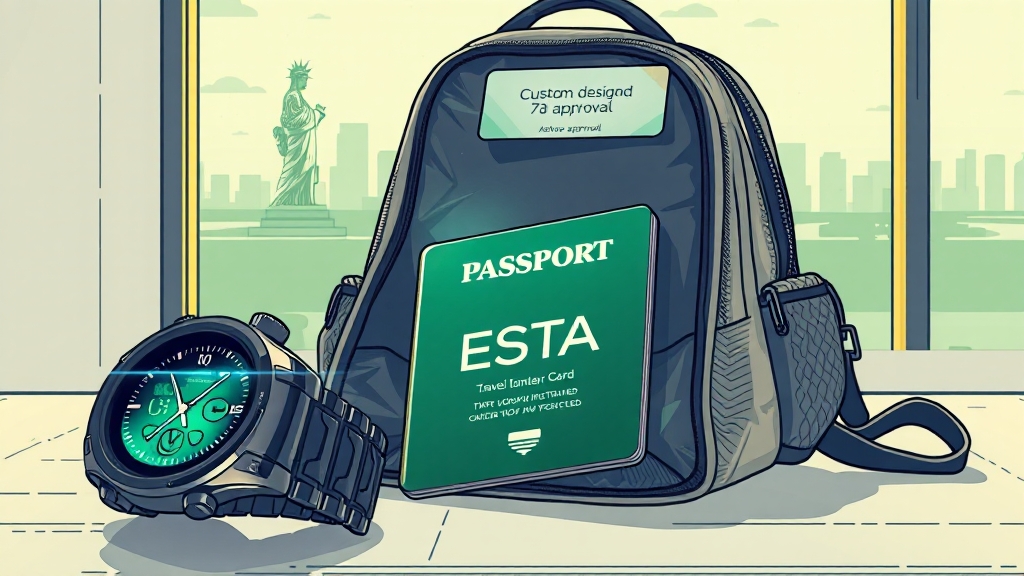 ESTA 비용과 소요 시간은? (illustration 스타일)