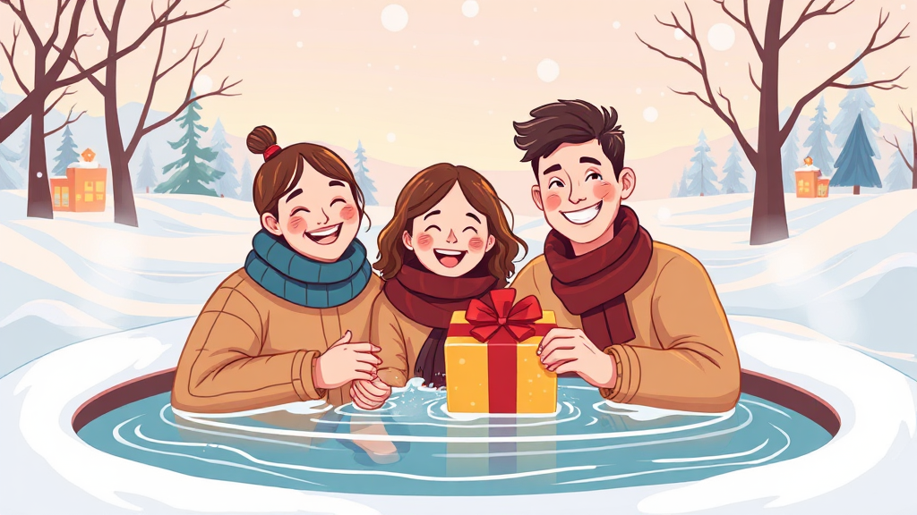 덕구온천, 최고의 선물이 될 거예요 (illustration 스타일)