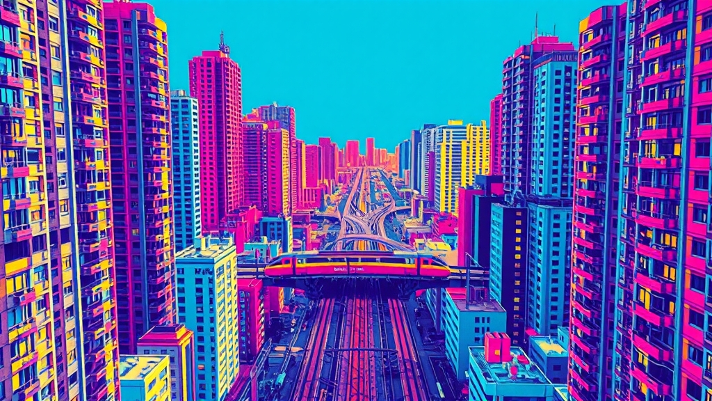 GTX A노선 관련 부동산 시장 변화 (popart 스타일)