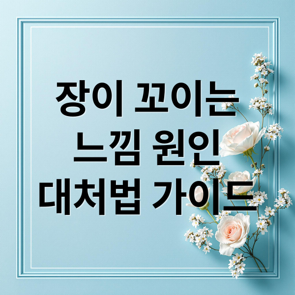 장이 꼬이는
느낌 원인
대처법 가이드 (장 꼬이는 느낌 원인과 관련질환, 대처법)