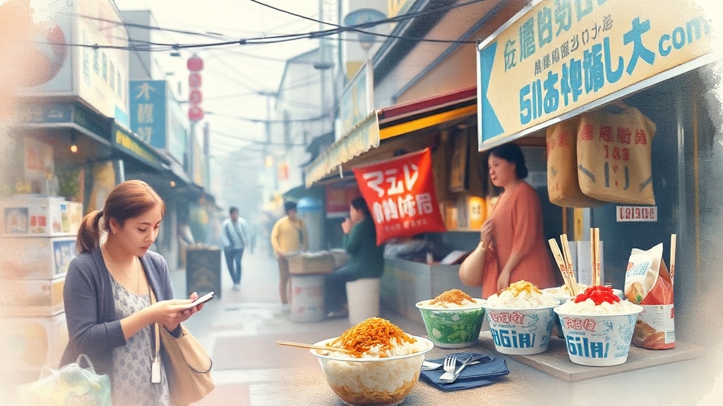 노량진 컵밥 맛집 (watercolor 스타일)