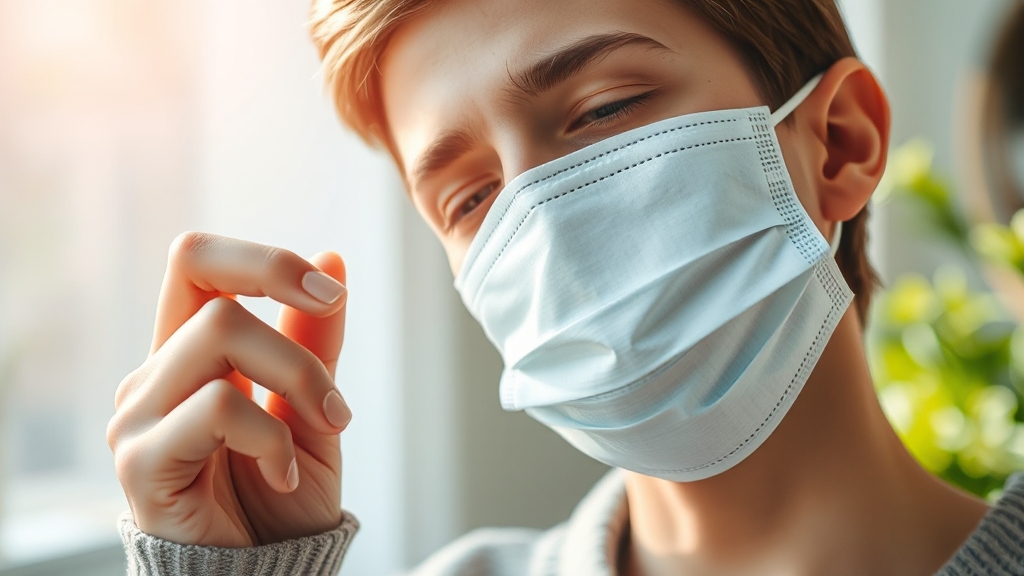 A형 독감 원인과 경로 (realistic 스타일)