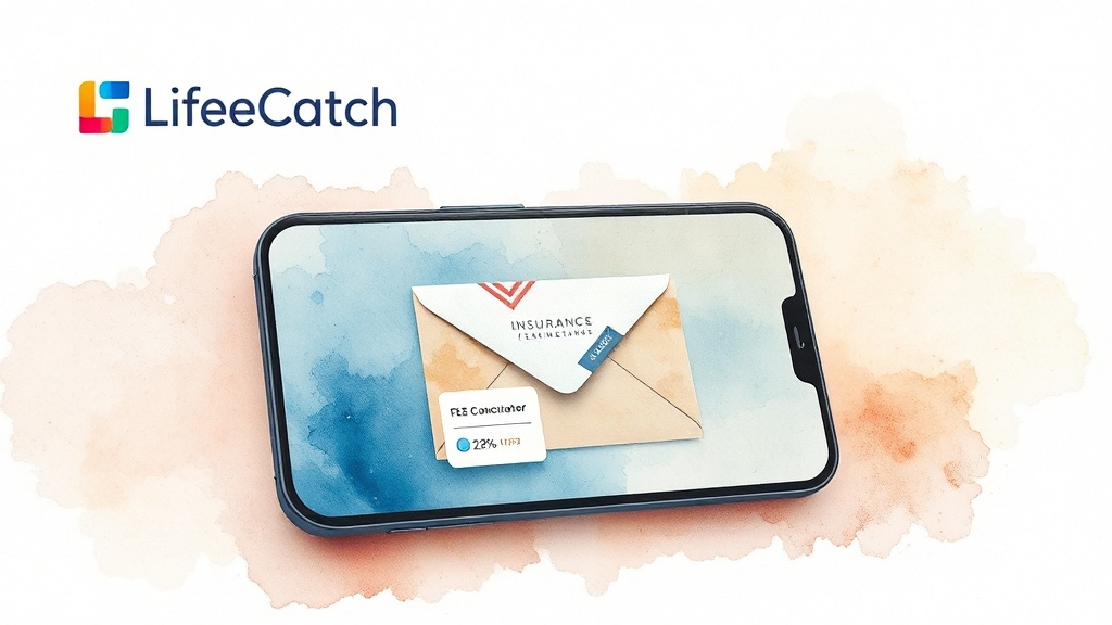 라이프캐치 대리 청구 과정 (watercolor 스타일)