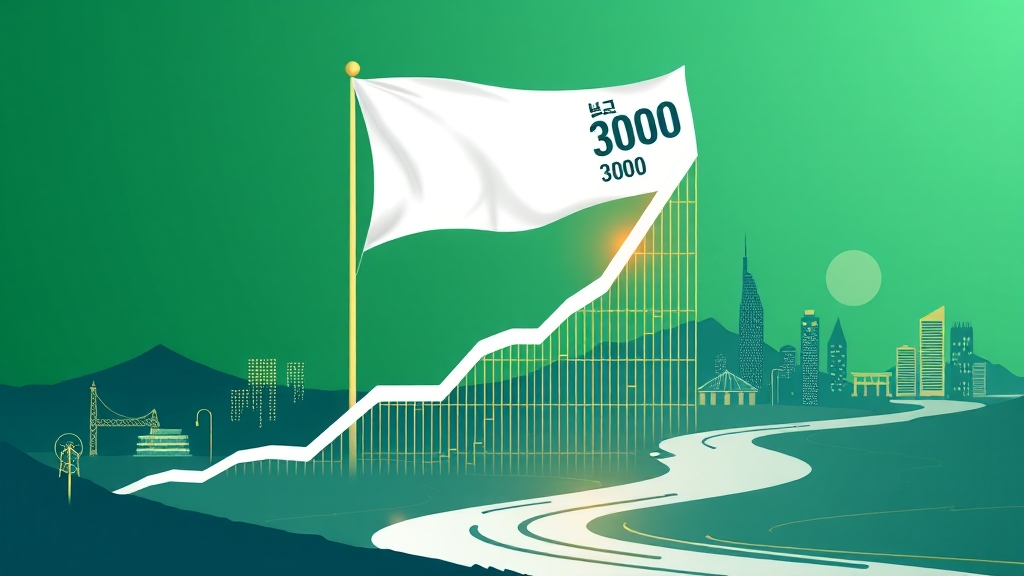 코스피 3000, 앞으로는? (illustration 스타일)