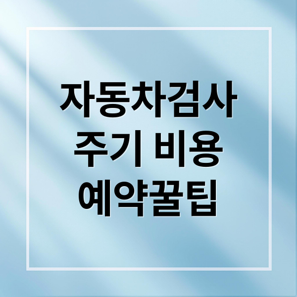 자동차검사
주기 비용
예약꿀팁 (자동차 검사 과태료)