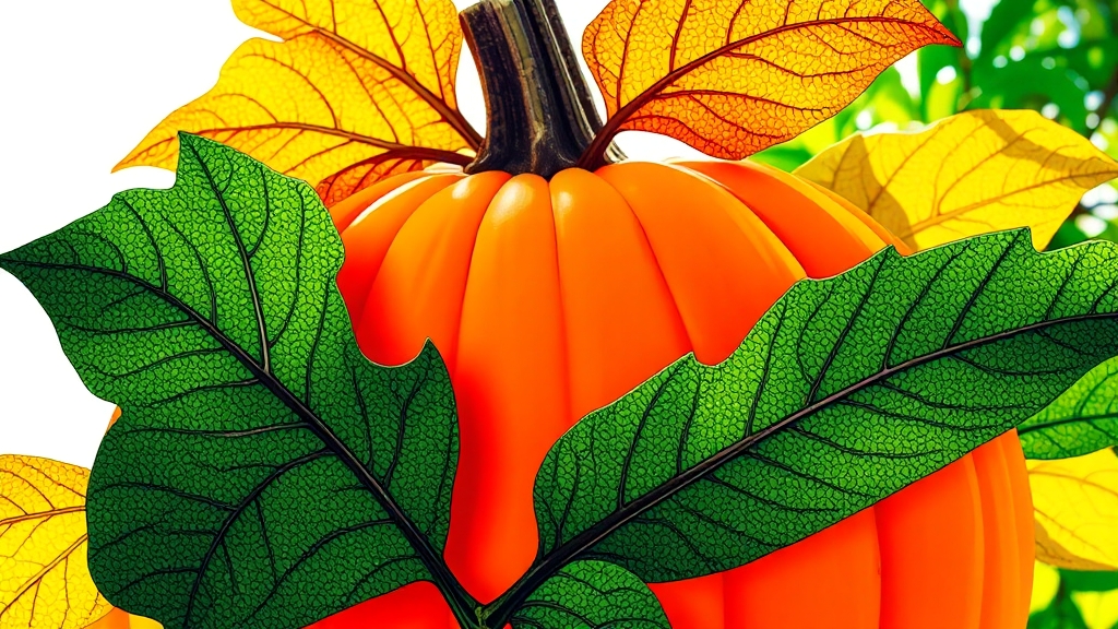 호박잎, 눈 건강 지킴이 (popart 스타일)