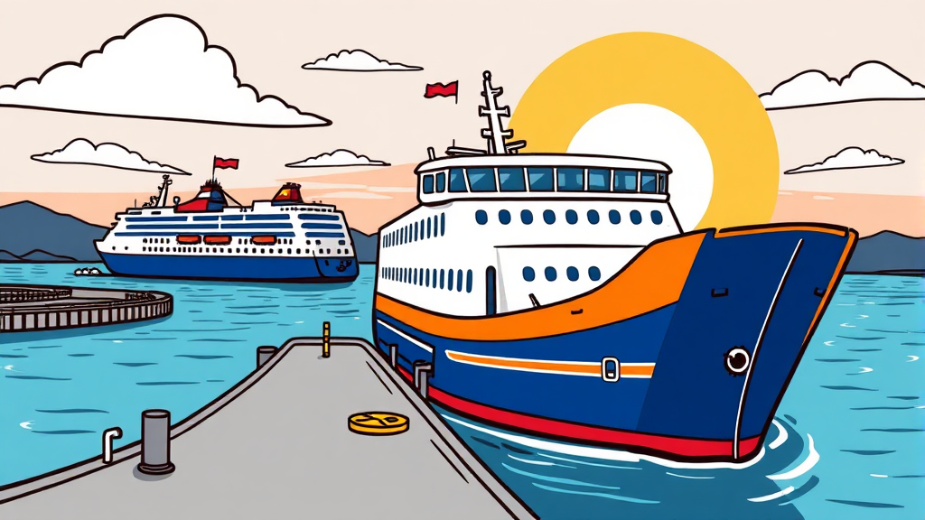 제주도 배편, 어떻게 예약할까? (cartoon 스타일)