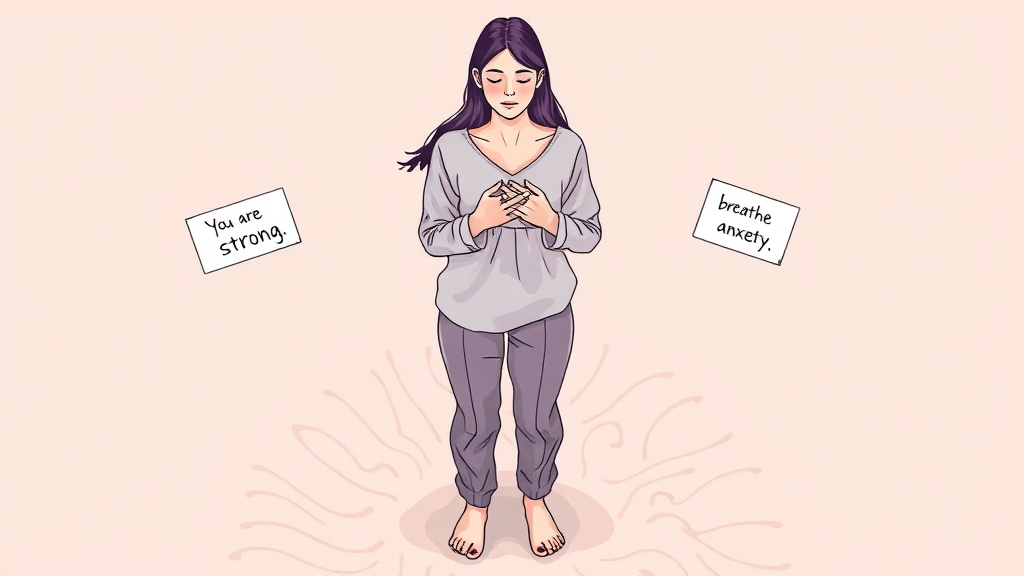 공황 발작 시 대처법 (illustration 스타일)