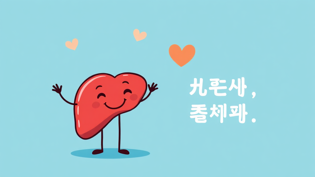 간 건강, 꾸준한 관리가 중요합니다 (illustration 스타일)