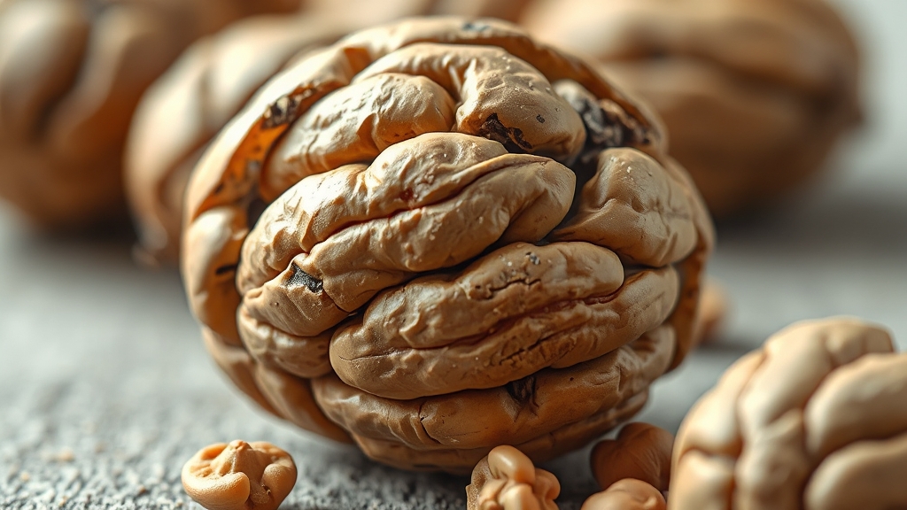 호두 섭취, 어떤 점이 좋을까? (realistic 스타일)