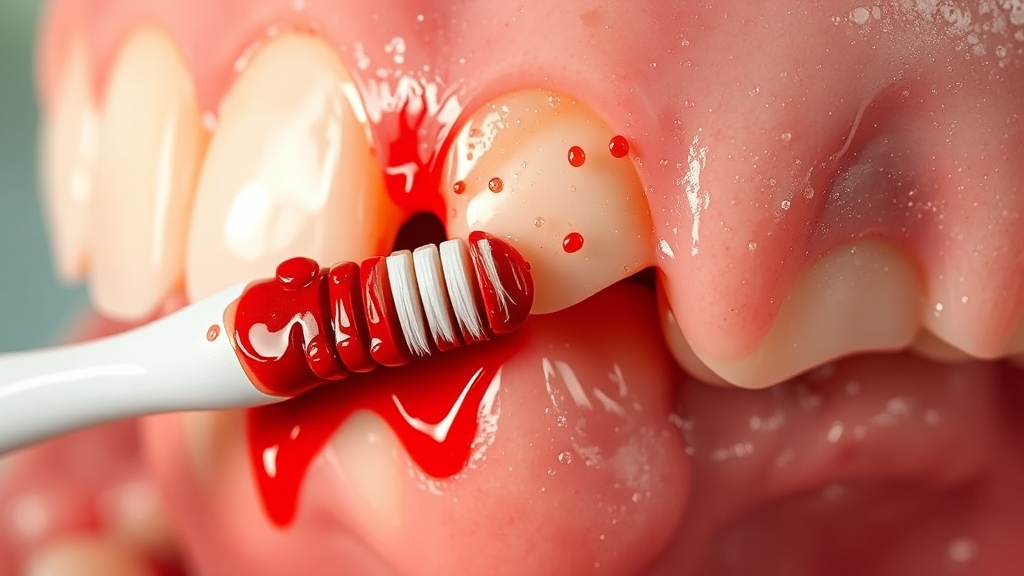 잇몸 출혈 원인 (realistic 스타일)