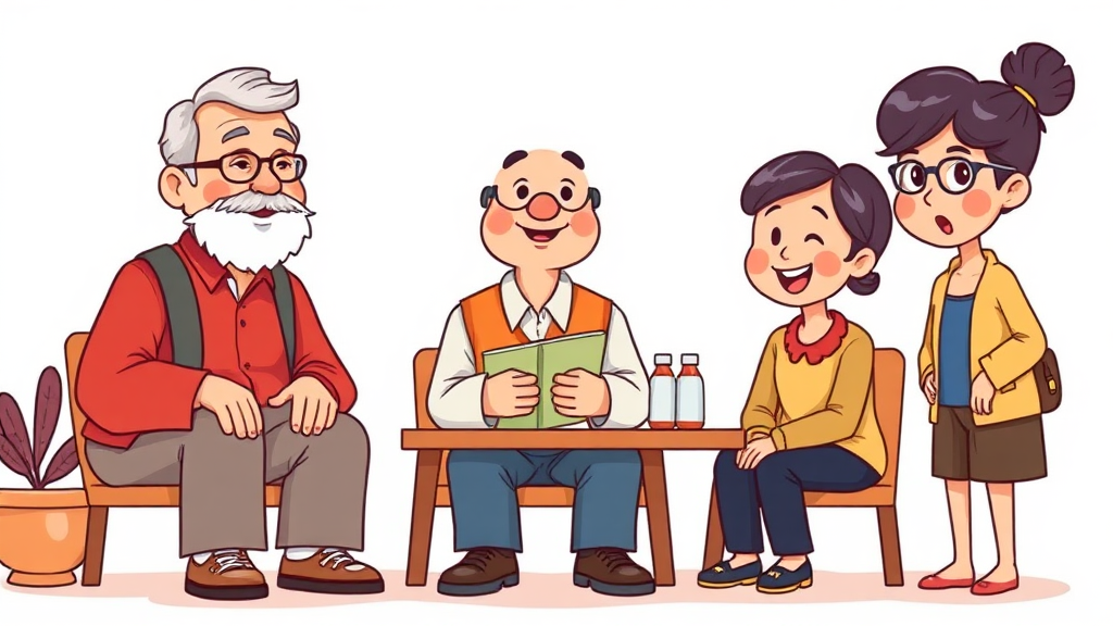 정년 연장, 청년 고용 및 기업 영향에 대한 현실적 전망 (cartoon 스타일)