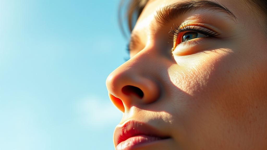 비후성 비염 예방 및 관리 (realistic 스타일)