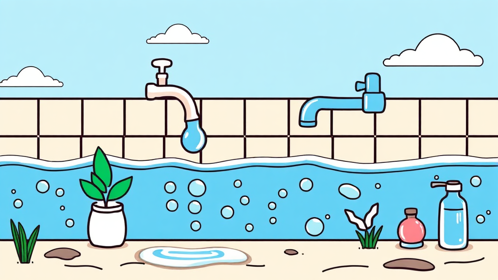 안전한 수돗물 섭취를 위한 전문가 제언 (cartoon 스타일)