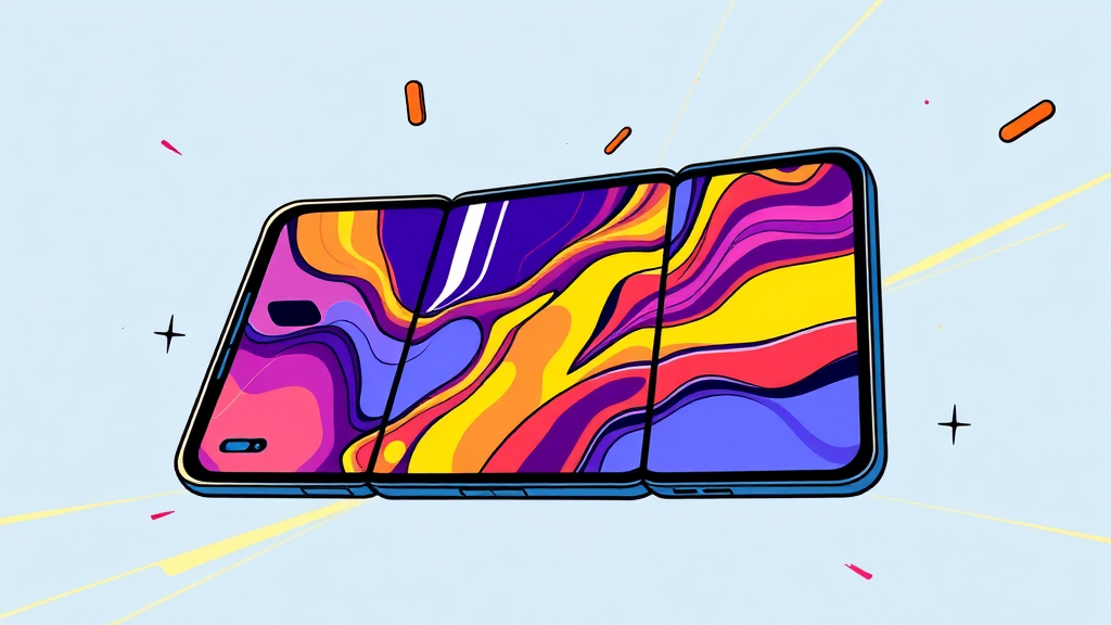 플래그십 칩셋과 디스플레이 (cartoon 스타일)