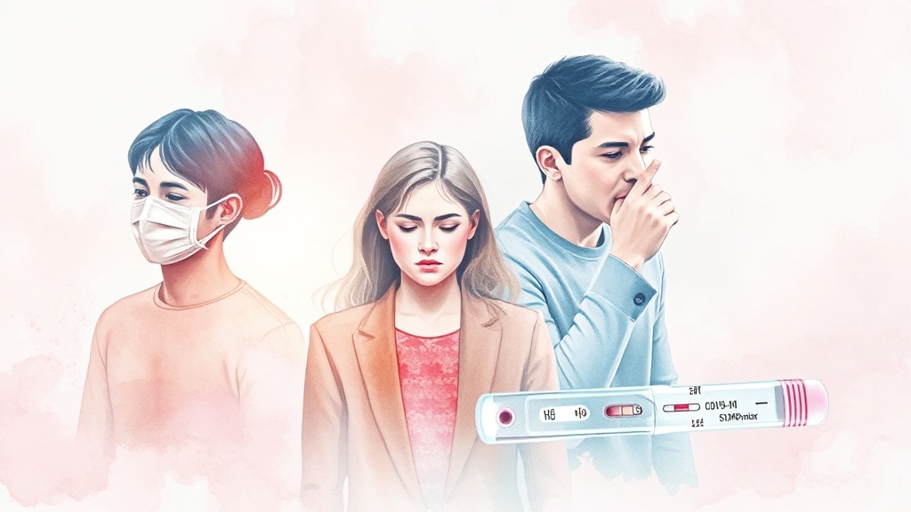 초기 증상: 감기와의 차이 (watercolor 스타일)